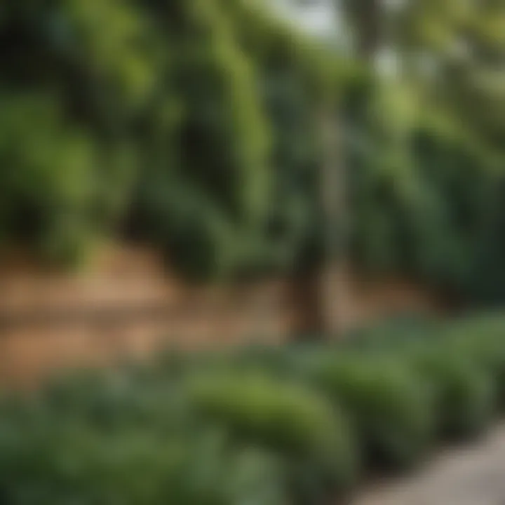 A wooden yard wall creating a serene boundary in a lush garden