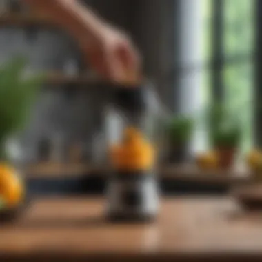 Demonstration of the blender in use, emphasizing functionality