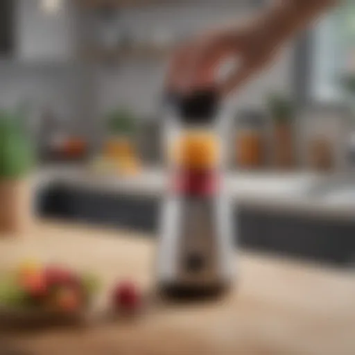 Sleek design of the Zulay Portable Blender showcasing its compact form